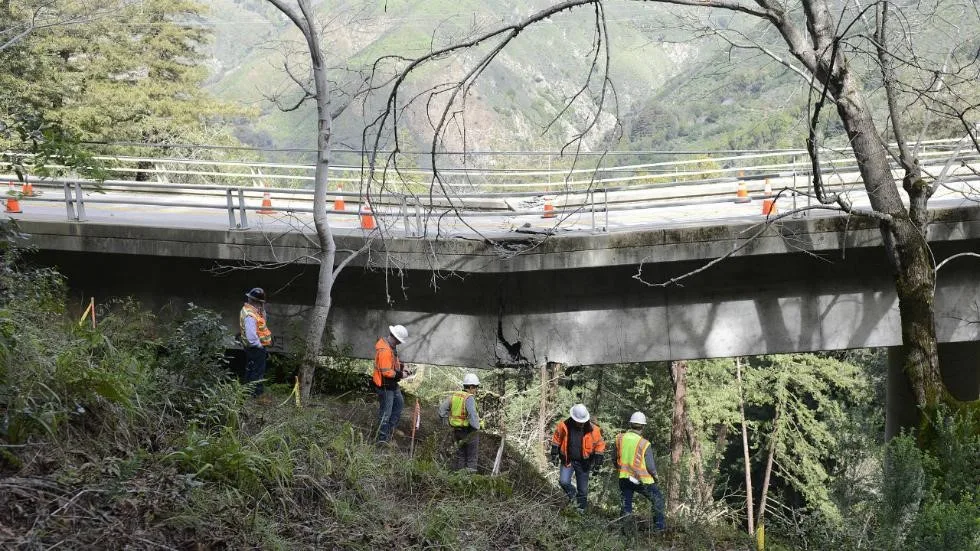 February 2017 had 1,150 percent of its normal February rainfall causing the bridge failure