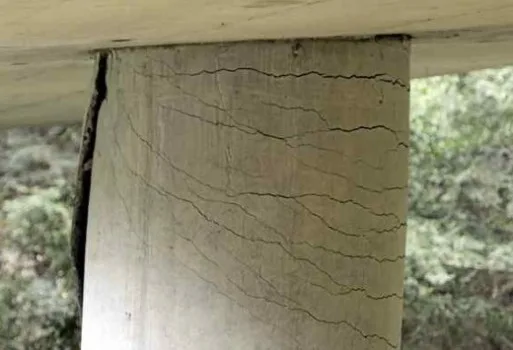 February 11 inspection found columns fracturing